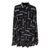 Viskosesta valmistettu pitkähihainen paita, koko Large, ”Black” 658956TPLB41070