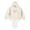 XXXL-kokoinen, lapputekniikalla koristeltu T-paidan muotoinen huppari, oversized-malli ”Ecru” 720406TNVD99784