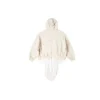 XXXL-kokoinen, lapputekniikalla koristeltu T-paidan muotoinen huppari, oversized-malli ”Ecru” 720406TNVD99784