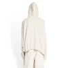 XXXL-kokoinen, lapputekniikalla koristeltu T-paidan muotoinen huppari, oversized-malli ”Ecru” 720406TNVD99784