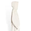 XXXL-kokoinen, lapputekniikalla koristeltu T-paidan muotoinen huppari, oversized-malli ”Ecru” 720406TNVD99784