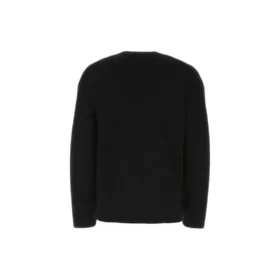 Yhtenäisvärinen, kauttaaltaan logolla koristeltu neuletakki ”Black” 720058T16611000 Yhtenäisvärinen, kauttaaltaan logolla koristeltu neuletakki ”Black” 720058T16611000