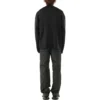 Yhtenäisvärinen, kauttaaltaan logolla koristeltu neuletakki ”Black” 720058T16611000