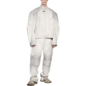 Ylisuuri moottoripyöräilijän takki ”White” 744983TOS149012 Ylisuuri moottoripyöräilijän takki ”White” 744983TOS149012