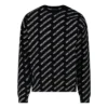 Ympäri kiertävä logopusero ”Black White” 702952T32331070