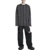 Ympäri kiertävä logopusero ”Black White” 702952T32331070
