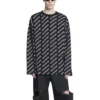 Ympäri kiertävä logopusero ”Black White” 702952T32331070