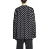 Ympäri kiertävä logopusero ”Black White” 702952T32331070