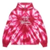 Ystävänpäivän tie-dye-huppari, leveä istuvuus ”Red” 675003TLVI86802
